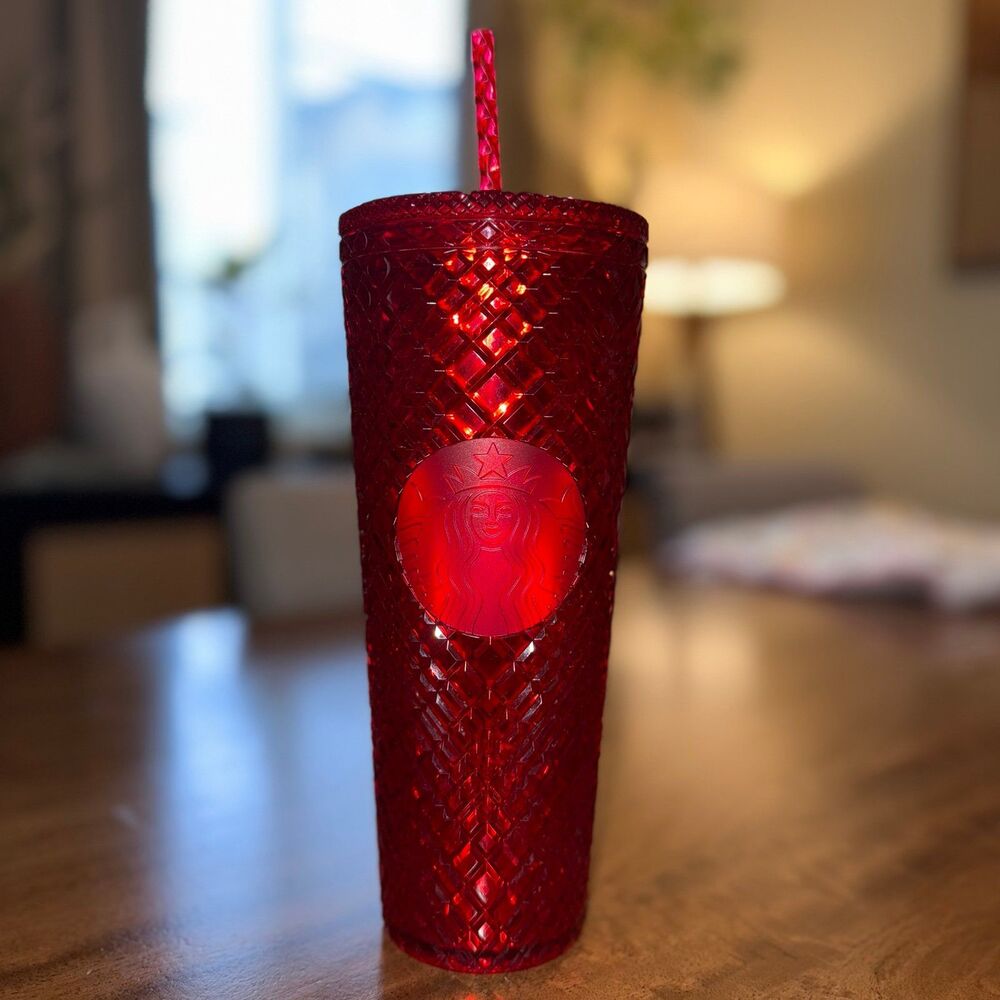 Starbucks 2021 Red Jeweled Tumbler 24 oz Cold Cup